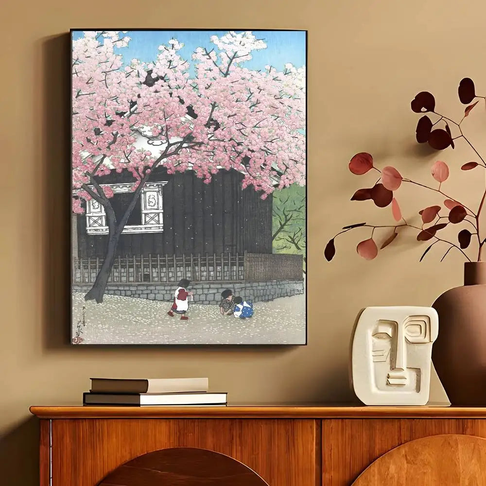 Kawase Hasui Canvas Wall Art Poster – Waterproof Home Decor Canvas Wall Art Qst z6 30x40cm Unframed