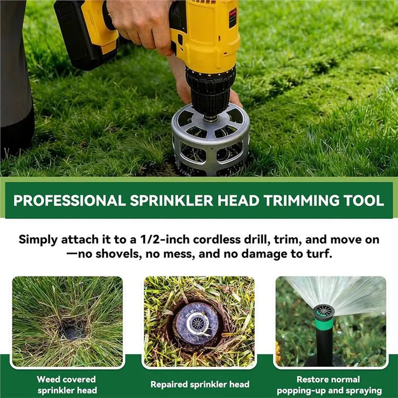 Stainless Steel Sprinkler Head Sod Cutter for Cordless Drill Sprinkler Head Cutter Qme