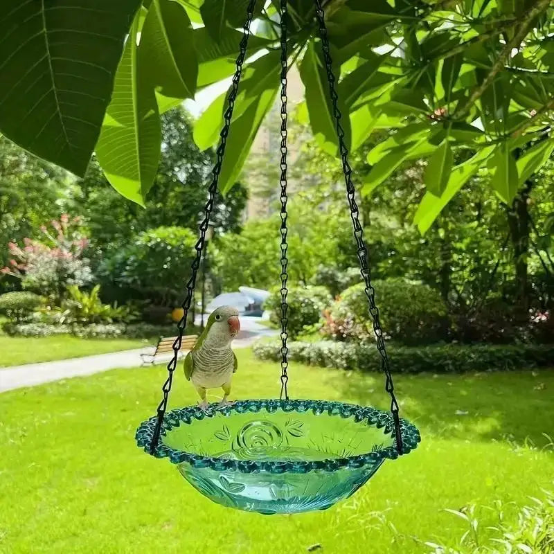 Hummingbird Feeder Bird Bath – Flower Shaped Hanging Birdbath Hanging Bird Bath Qme
