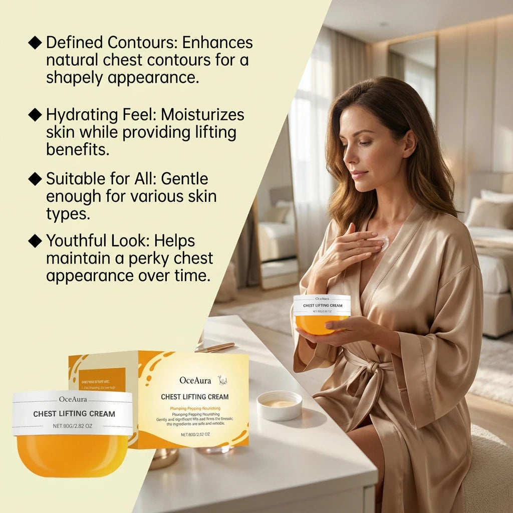 OceAura Chest & Décolletage Firming Cream 80g | Hydrating Body Firming Cream Qst