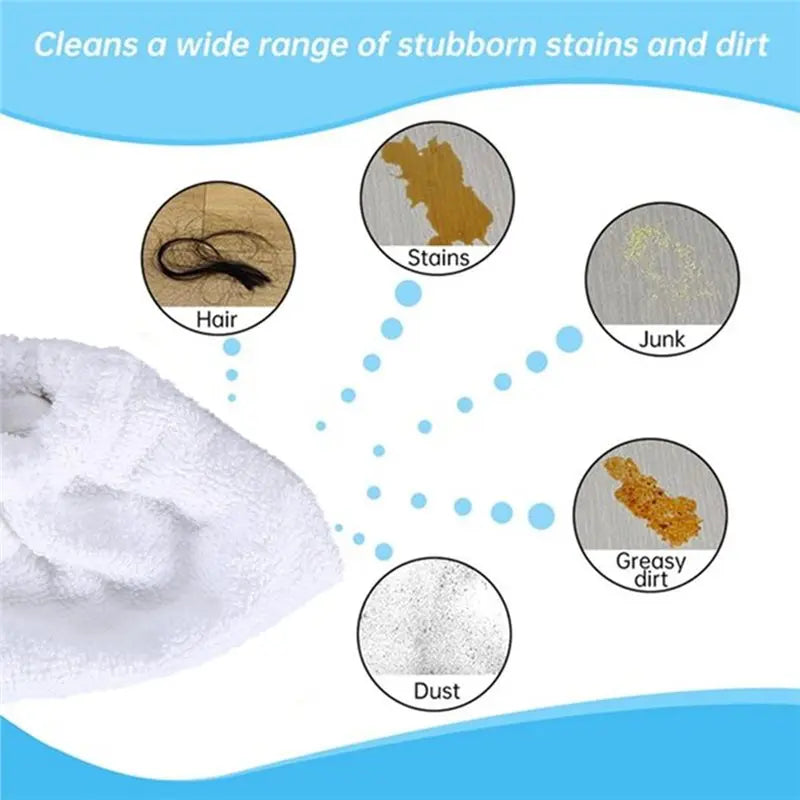 15PCS Reusable Microfiber Steam Mop Pads for Kärcher SC1 SC2 SC3 Steam Mop Pads Qst