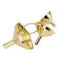 Gold Stainless Steel Funnel Set – 3-Piece Wide Mouth Kitchen Kitchen Funnel Set Qme Default Title