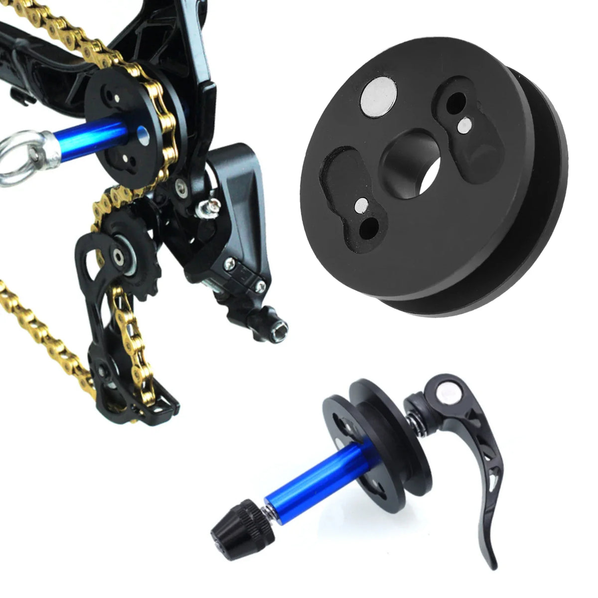 Bike Chain Roller Tensioner & Cleaning Tool – MTB & Road Bike Maintenance Tool Qme