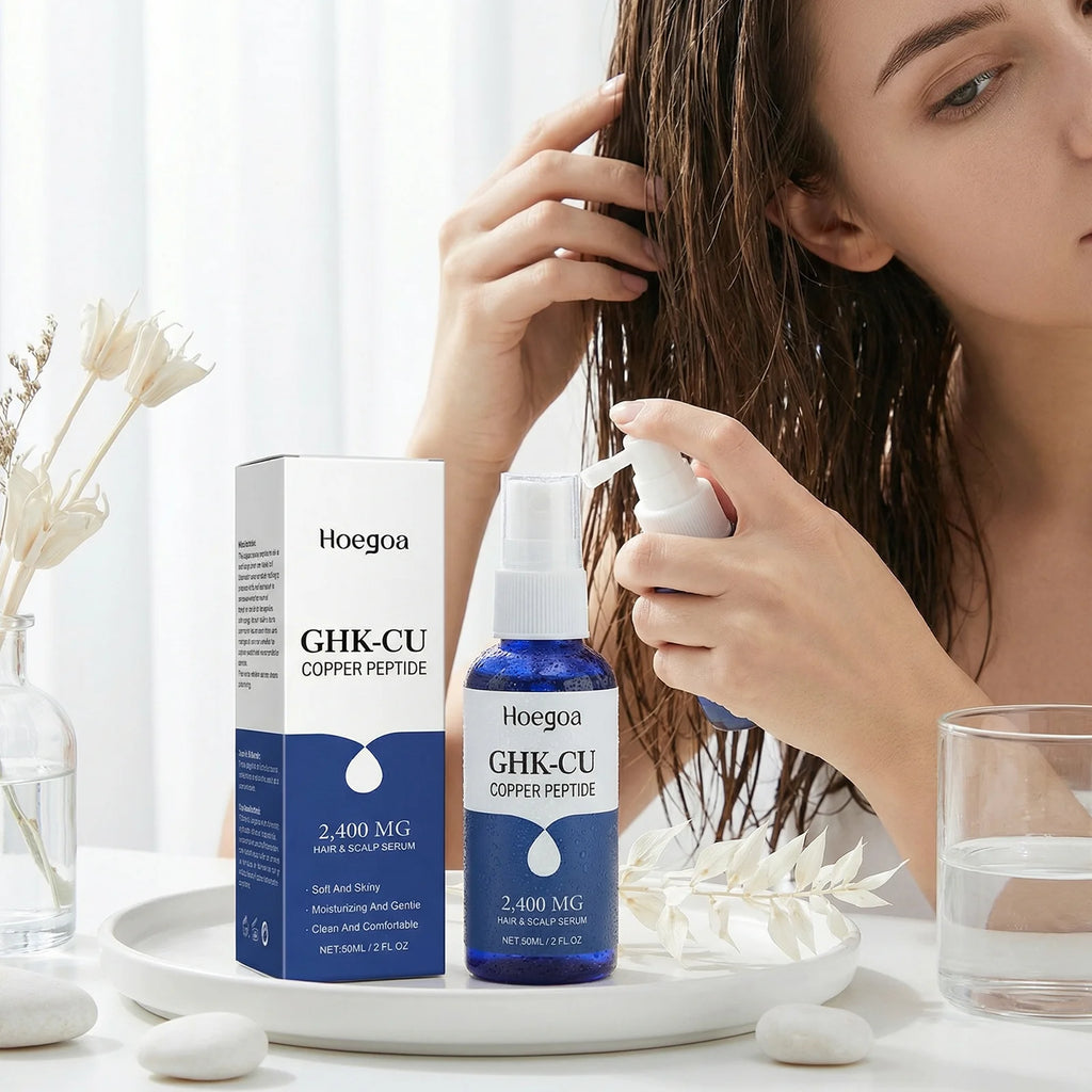 HOEGOA Copper Peptide Hair Growth Serum – Scalp Essence Hair Growth Serum Qst