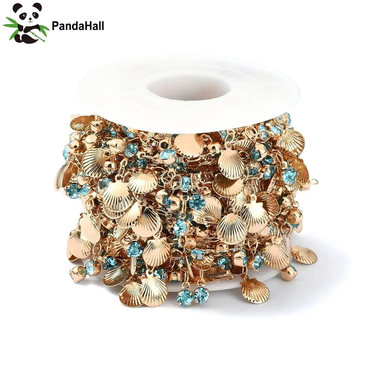 Pandahall 5m Golden Brass Jewelry Chain Sea Shell Charms Jewelry Making Chain Qme Default Title