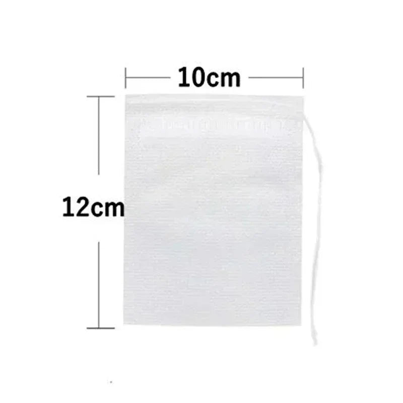 Disposable Drawstring Tea Filter Bags | Non-Woven, 100 Pack Tea Filter Bags Qme 100pcs 10x12cm