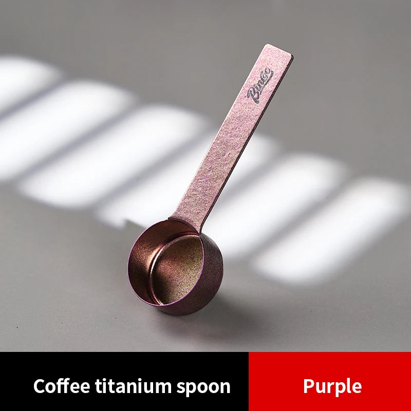 Bincoo Pure Titanium Coffee Scoop & Measuring Spoon Coffee Measuring Scoop Qst Purple