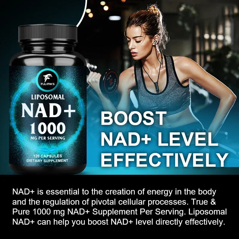 Organic Liposomal NAD+ Capsules – Energy, Skin & Brain Dietary Supplement Qst