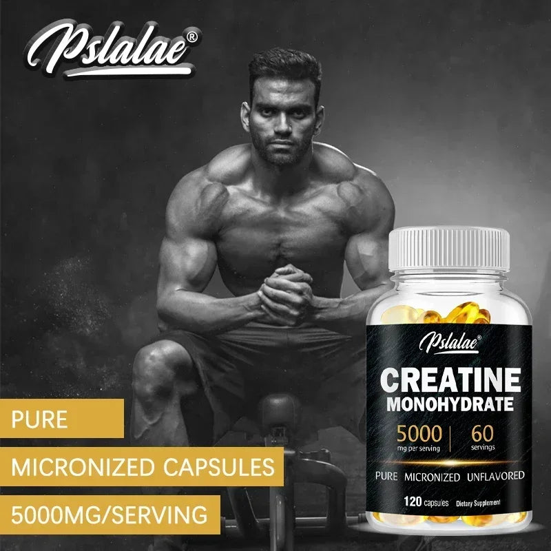 Pslalae Creatine Monohydrate Capsules – Strength & Endurance Creatine Supplement Qst