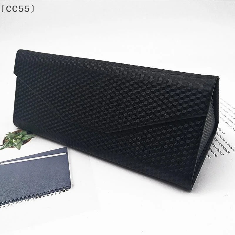 Triangle Glasses Case – Waterproof Folding PU Leather Eyeglass Box Eyeglass Case Qst