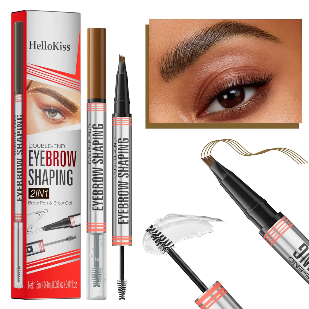 4-Pronged Eyebrow Pencil | Long-Lasting Smudge-Proof Brows Eyebrow Pencil Qme