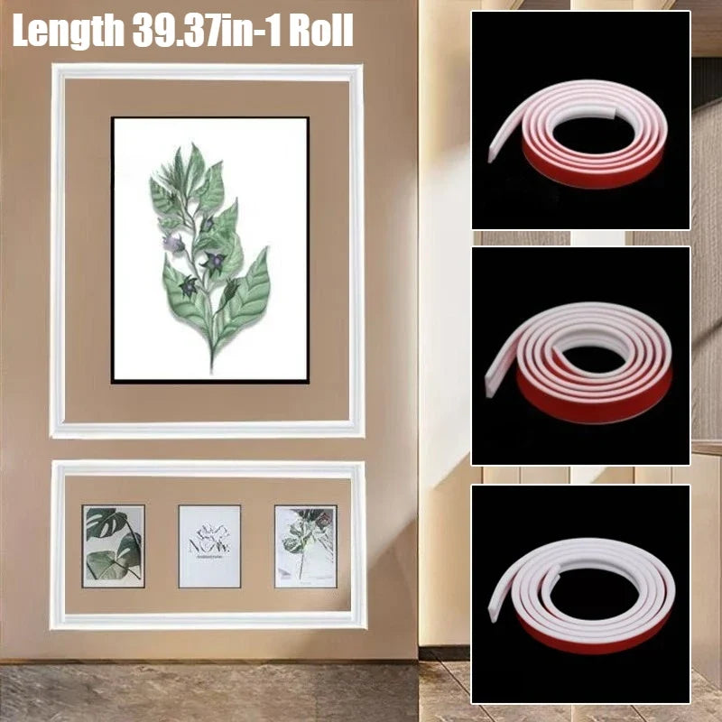 Flexible PVC Peel & Stick Decorative Molding Wall Trim Border Decorative Wall Trim Qme