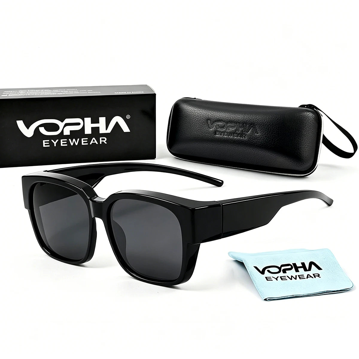 VOPHA Night Vision Driving Glasses – Anti-Glare Yellow Lens Night Vision Glasses Qst Black
