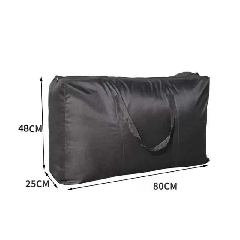 Extra Large Waterproof Moving & Storage Bag – 80x48x25cm Black Storage Tote Bag Qme Black