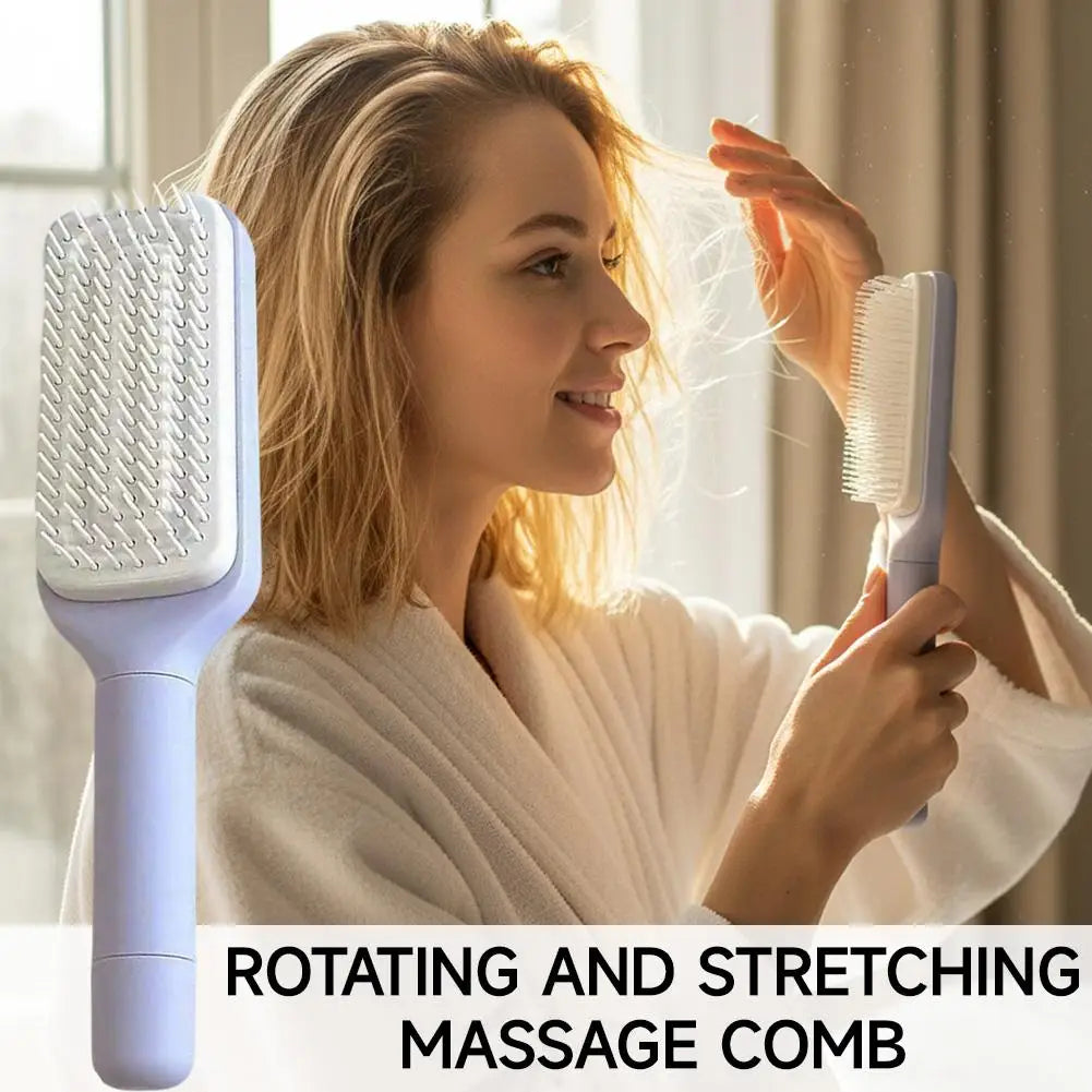 Self-Cleaning Rotatable Hair Brush | Air Cushion Massage Comb Air Cushion Hair Brush Qme