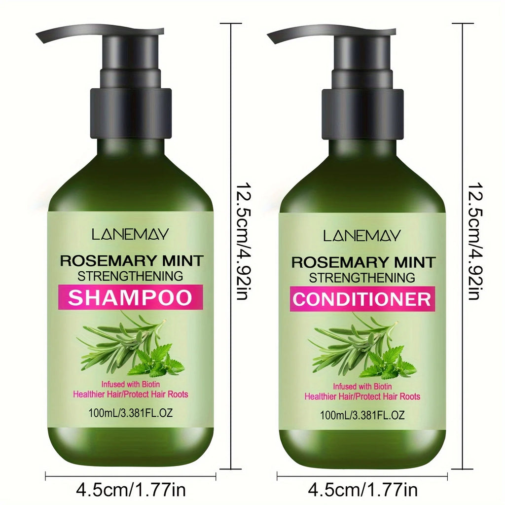 Rosemary Mint Shampoo & Conditioner Set – Strengthening 2PC Shampoo & Conditioner Set Qst