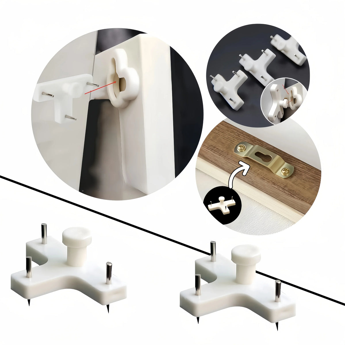 T-Type Invisible Nail Hooks – Heavy Duty Picture Hangers Picture Hanging Hooks Qme