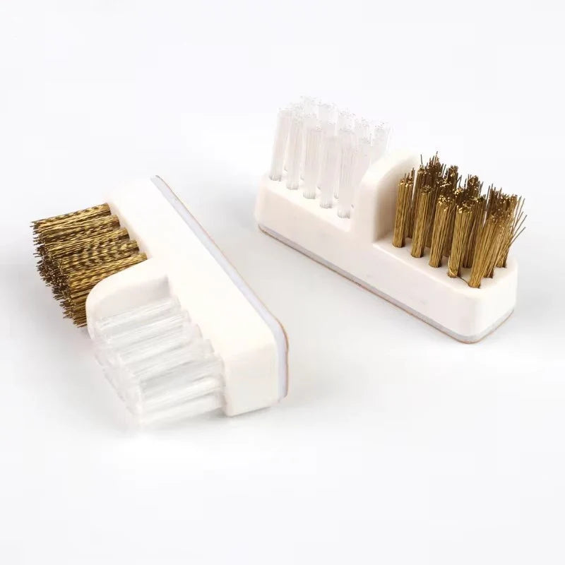 Double-Ended Copper Wire Nail Drill Cleaning Brush Nail Drill Brush Qme