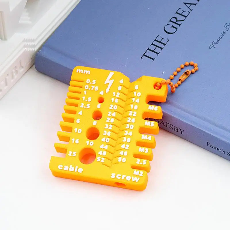 Portable Thread Checker & Screw Gauge – 3D Printed PLA Tool Thread & Screw Gauge Qme Orange