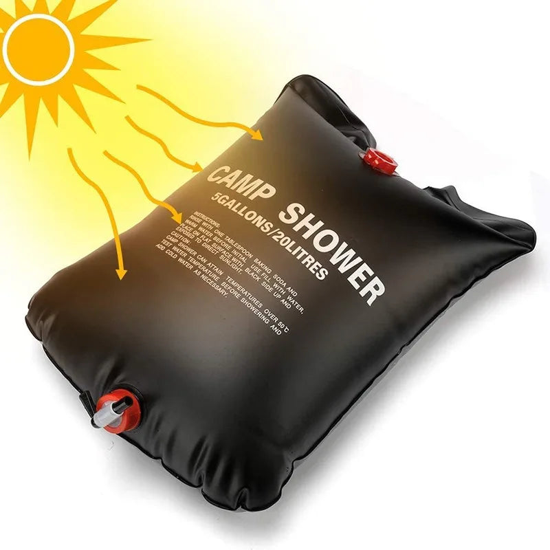20L Foldable Solar Shower Bag – Portable Camping Shower Solar Camping Shower Qme