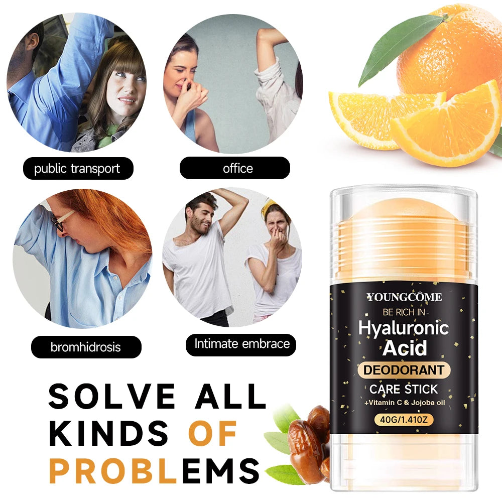 YOUNGCOME Hyaluronic Acid Deodorant Stick – Antiperspirant Deodorant Stick Qst