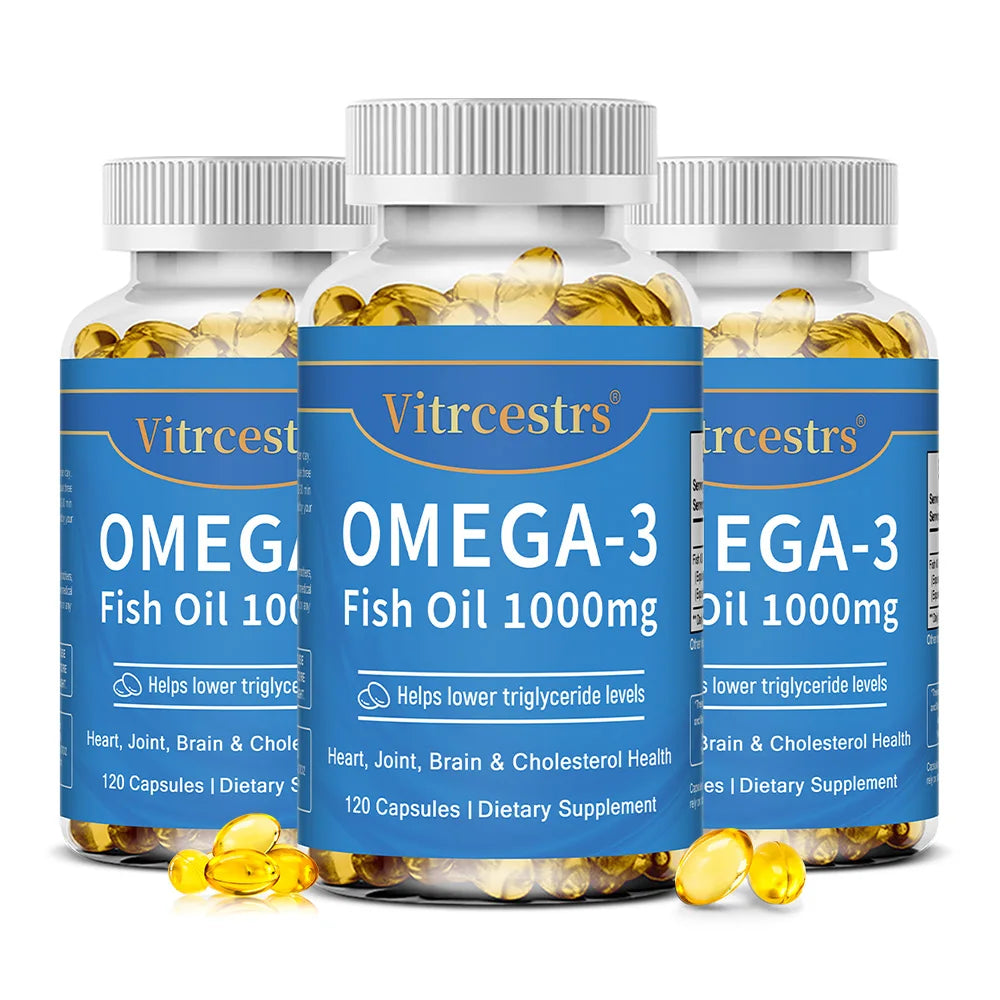 ZENVITALIZE Omega-3 Fish Oil 1300mg | EPA & DHA Supplement Omega-3 Supplement Qst 120 count-3 bottle