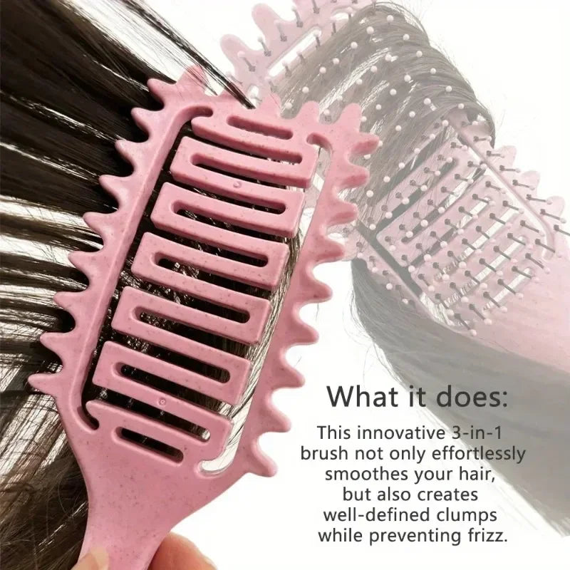 Curl Define Detangling Hair Brush – Hollow Vented Styling Curl Styling Brush Qme