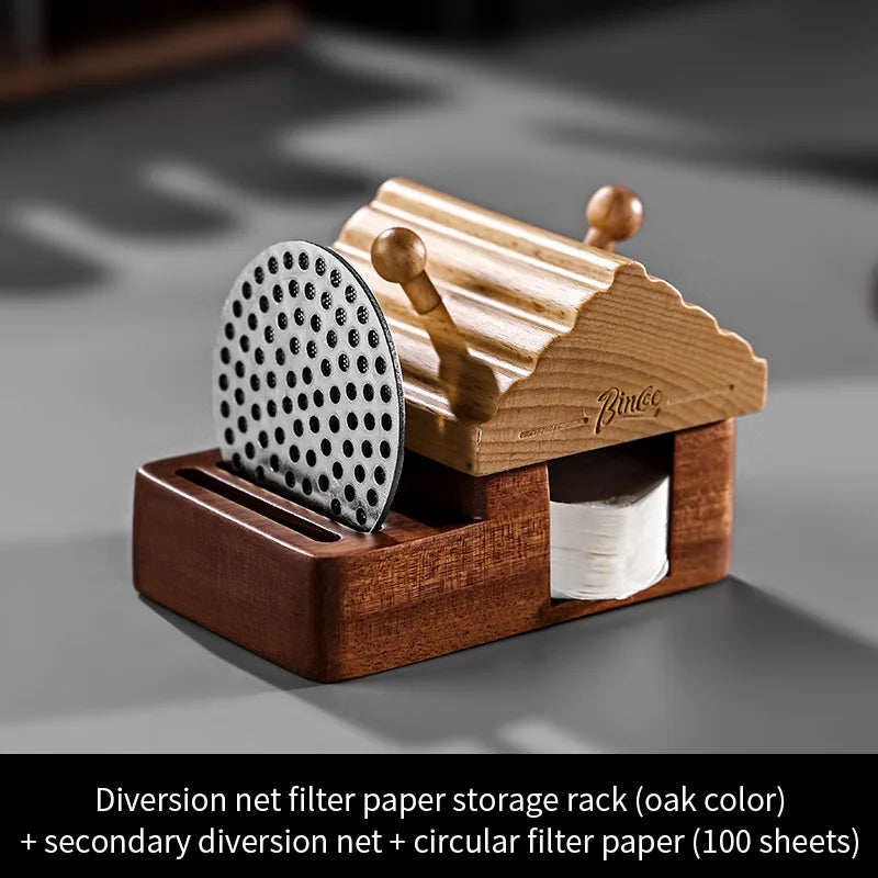 BINCOO Magnetic Coffee Puck Screen & Filter Paper Rack 51-58.5mm Espresso Puck Screen Qst 3pcs set