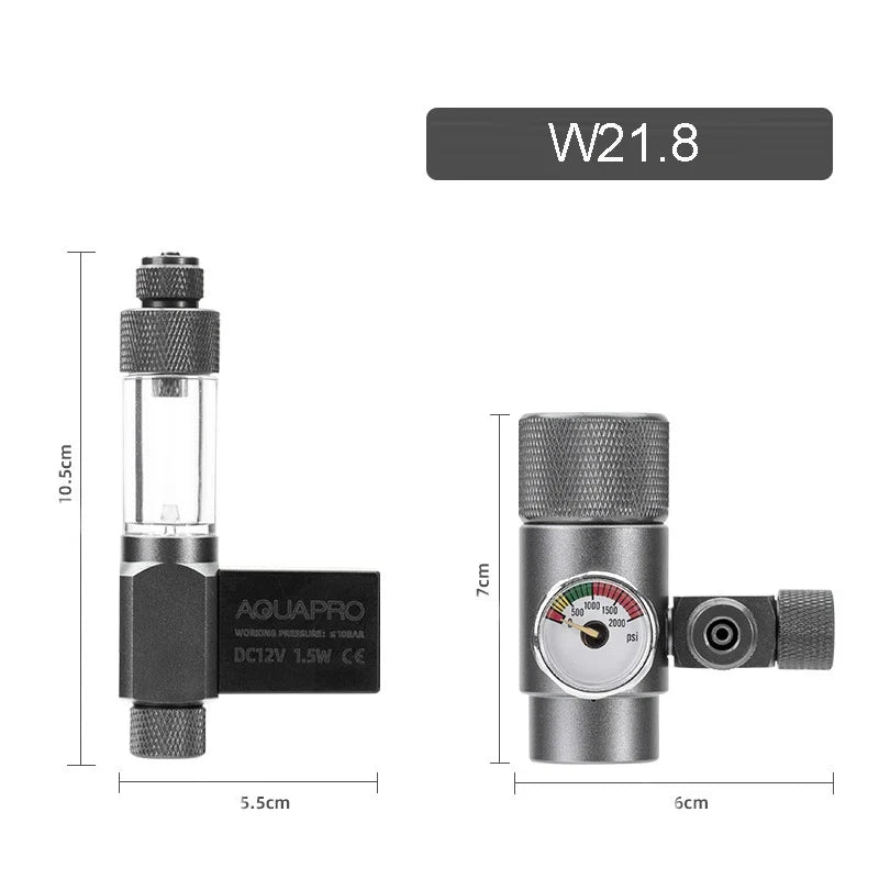 Aquarium CO2 Regulator Mini System with Solenoid Valve Aquarium CO2 Regulator Qme valve and regulator US