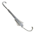 Small Transparent Dog Umbrella with Metal Chain & Strap Dog Rain Umbrella Qme WHITE