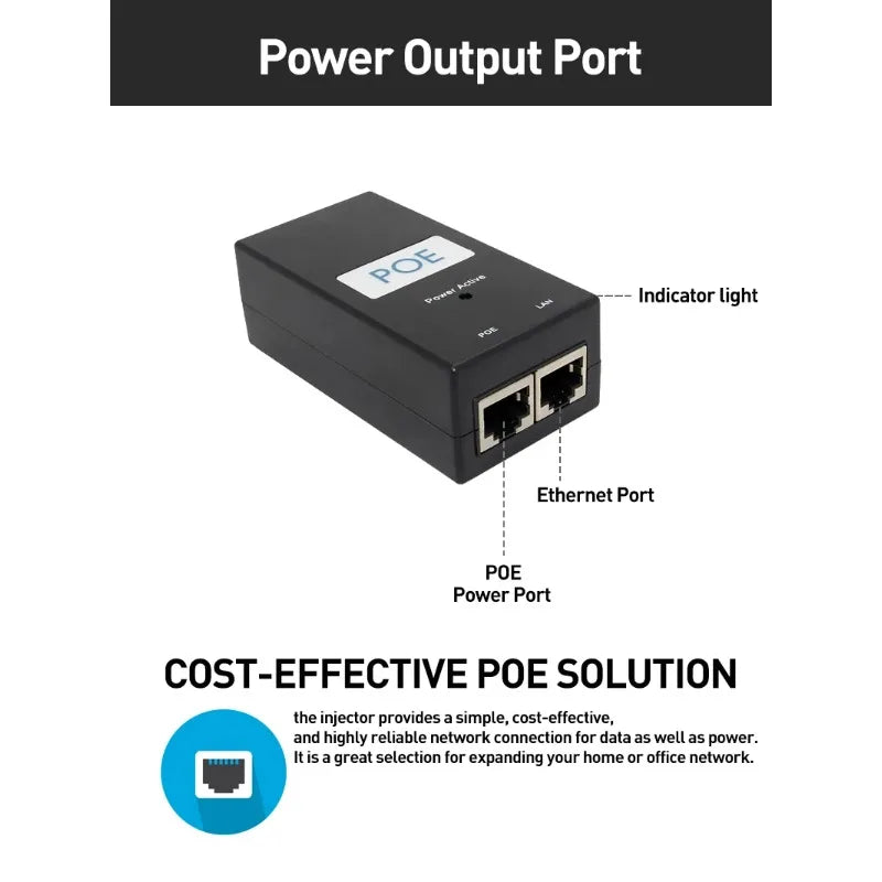 Outdoor CPE AP Gigabit PoE Power Supply Adapter Module | Qme PoE Network Adapter Qme