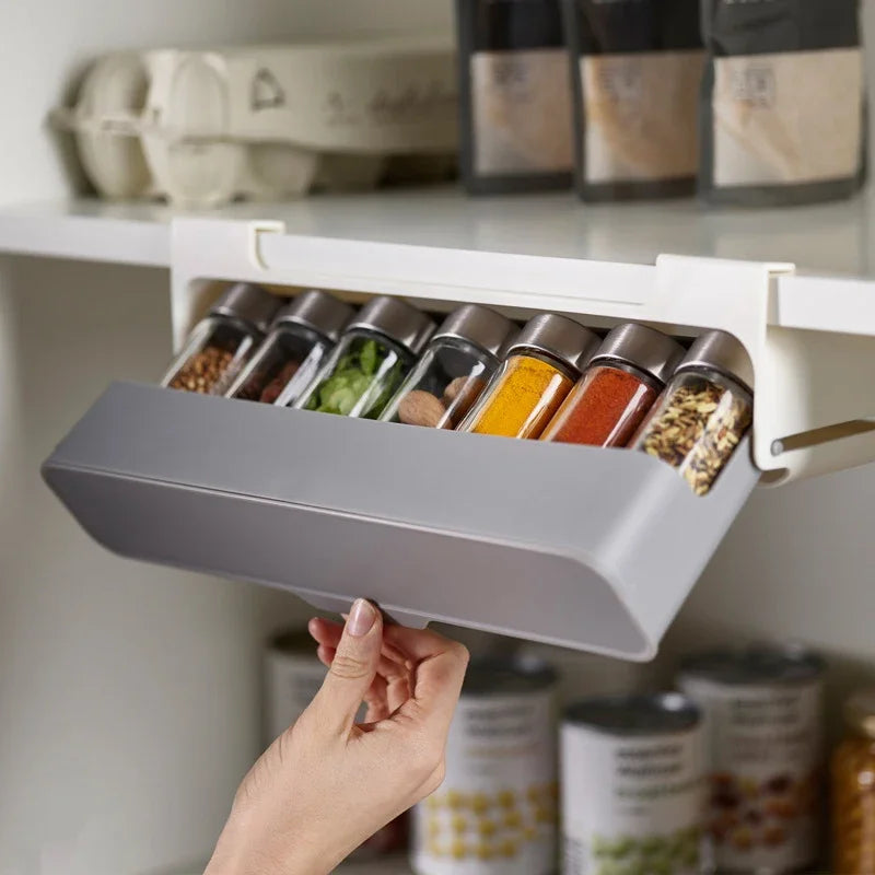 Self-Adhesive Spice Rack & Seasoning Bottle Organizer Spice Rack Organizer Qme