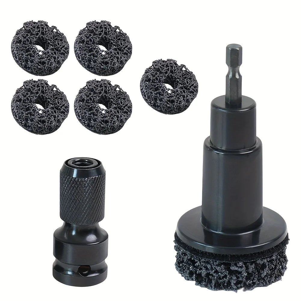 Wheel Hub Brake Disc Rust Removal Grinding Tool – 5 Heads Automotive Grinding Tool Qme whit 5 heads