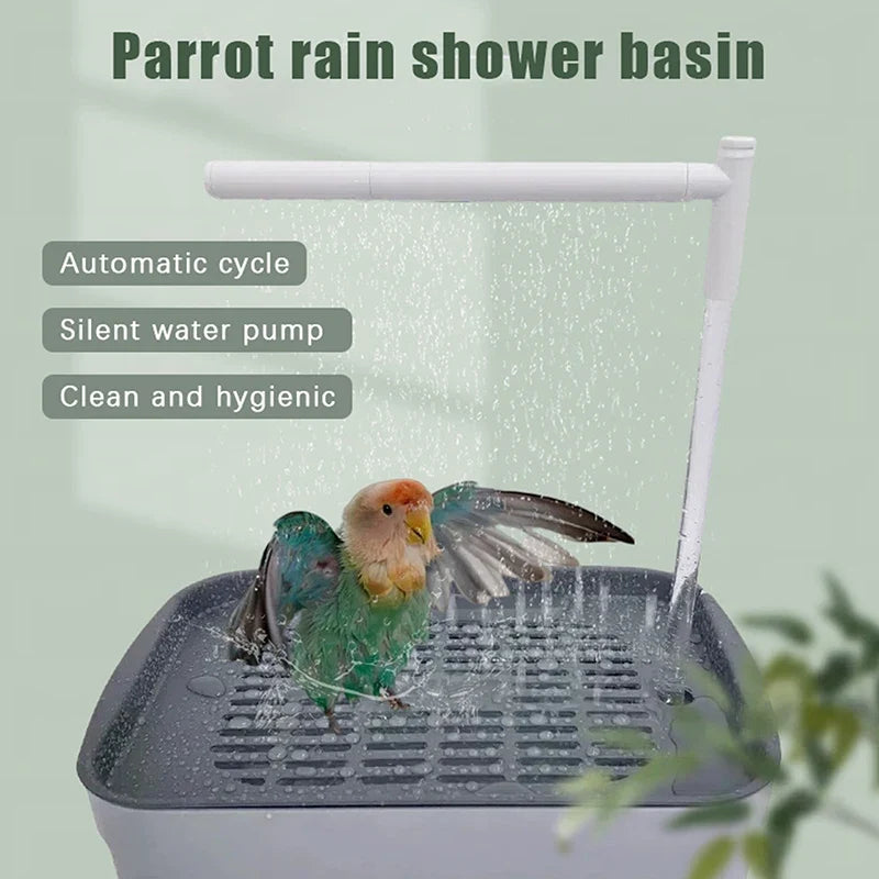 USB Electric Automatic Bird Bath Tub – Circulating Water Parrot Bird Bath Tub Qme