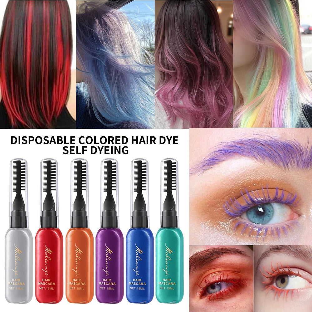 Temporary Hair Color Mascara Wand – Disposable Hair Dye Cream Temporary Hair Color Qst