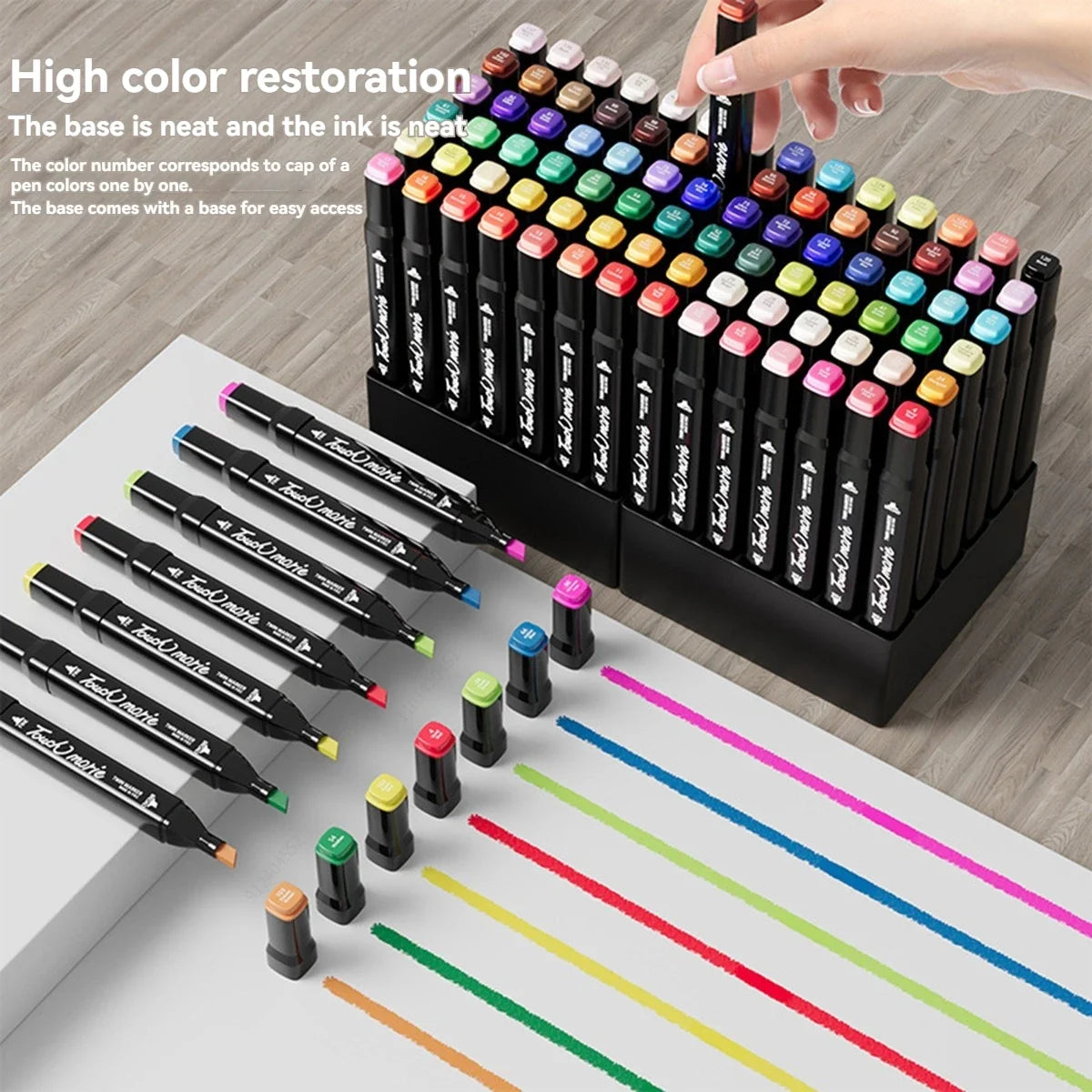 Dual Tip Alcohol Markers 6-Piece Set – Bright Ink Sketch Pens Alcohol Art Markers Qme