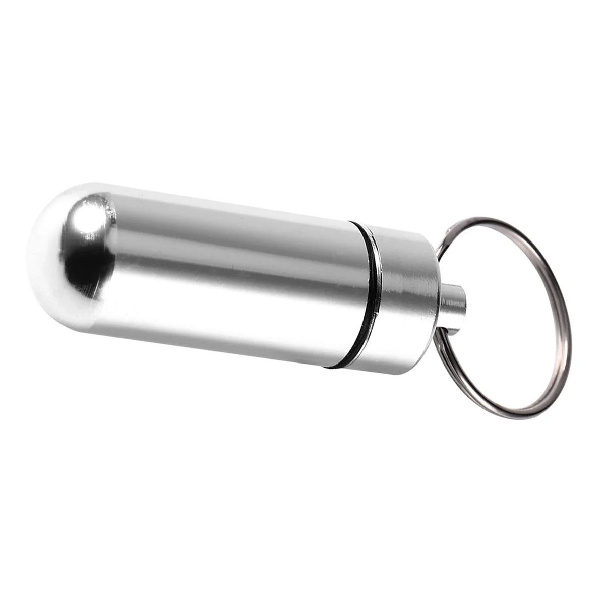 Waterproof Mini Keychain Pill Box | Stainless Steel Travel Case Keychain Pill Case Qme
