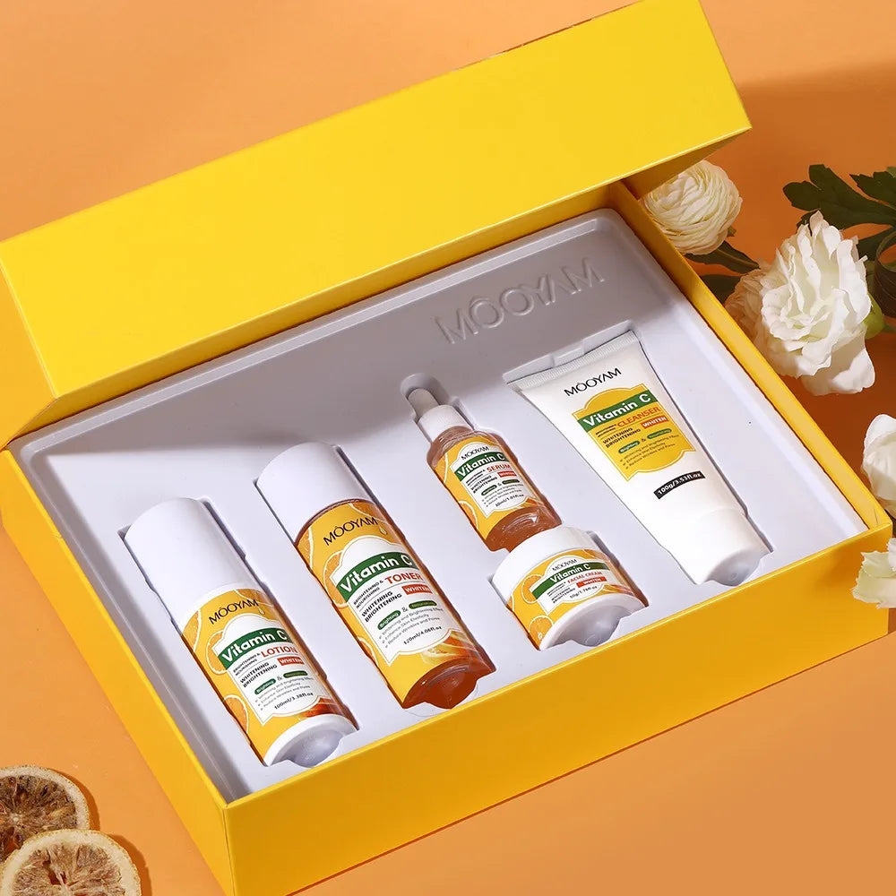 Vitamin C Anti-Wrinkle Skincare Set – Firming & Hydrating Face Kit Skincare Gift Set Qst