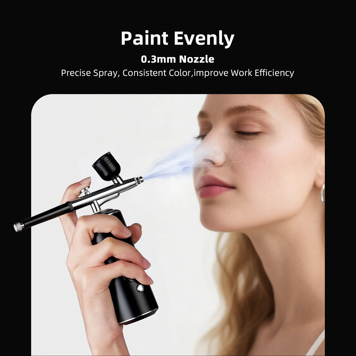 Portable Mini Airbrush Kit – Nail Art, Cake & Craft Spray Gun Portable Airbrush Kit Qst