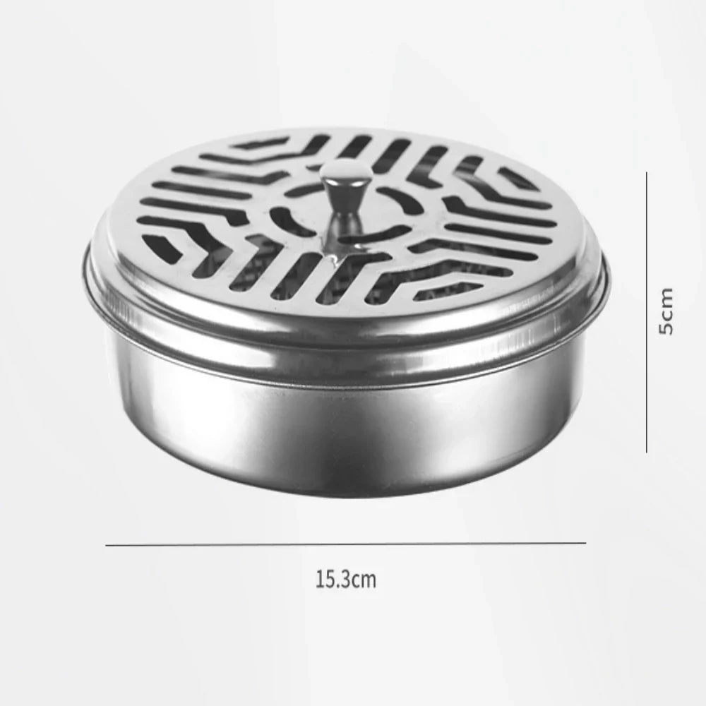 Stainless Steel Incense Burner Box – Fireproof with Ash Tray Incense Burner Box Qme
