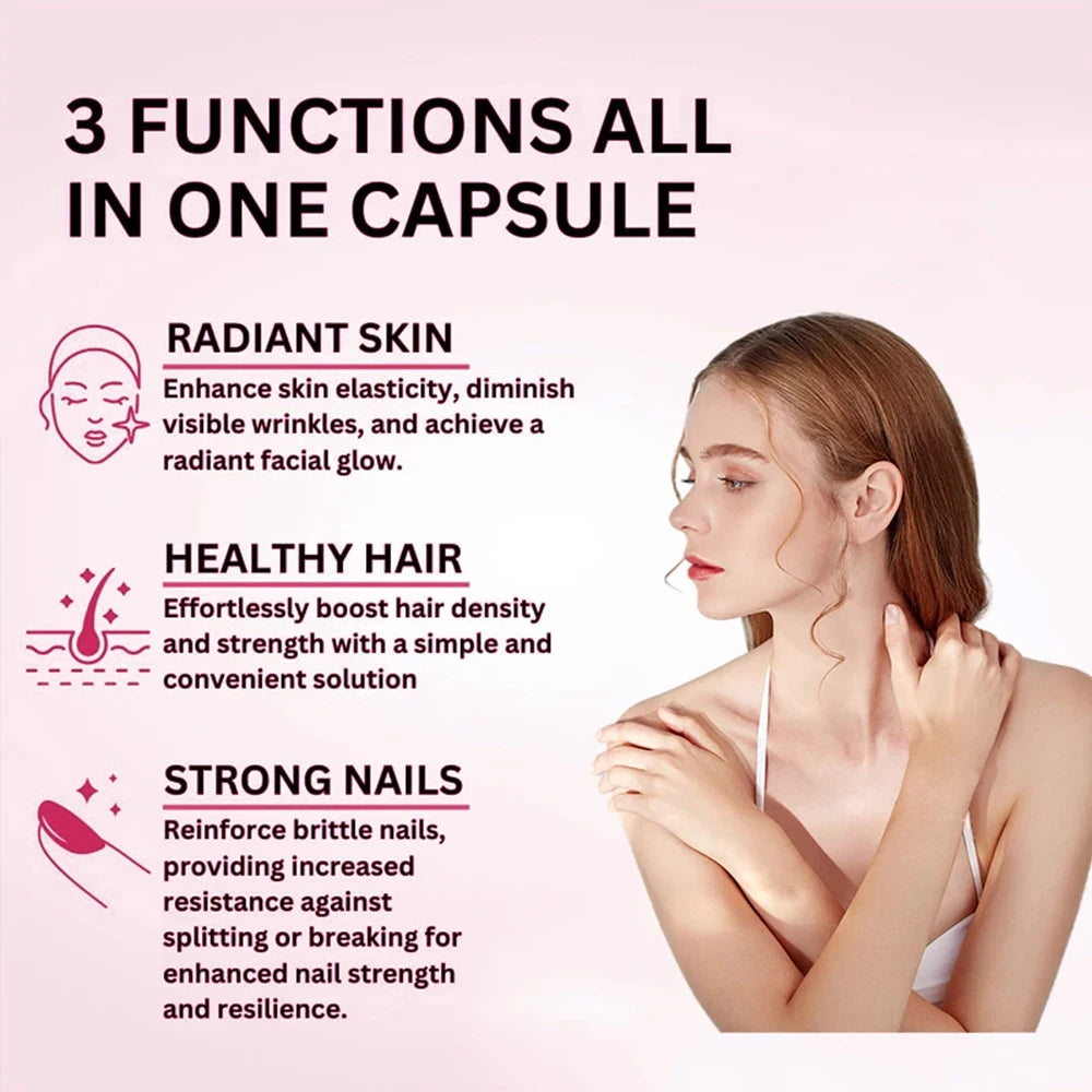 Women's Hair Growth Capsules – Biotin, Collagen & Vitamins Hair Growth Supplement Qst
