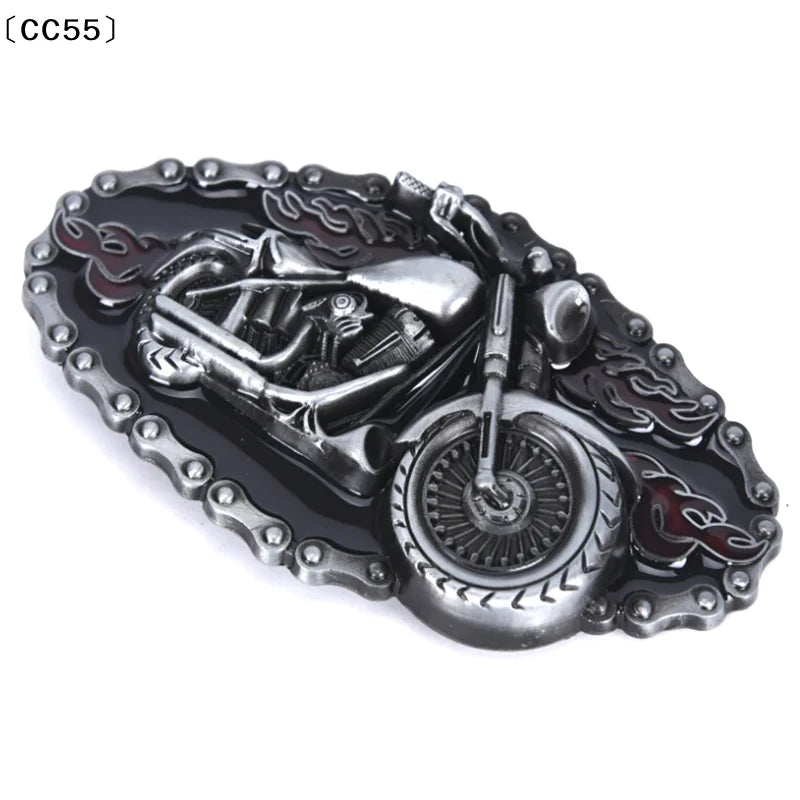 Men's Vintage Motorcycle Cowboy Alloy Belt Buckle CC55 Belt Buckle Qst