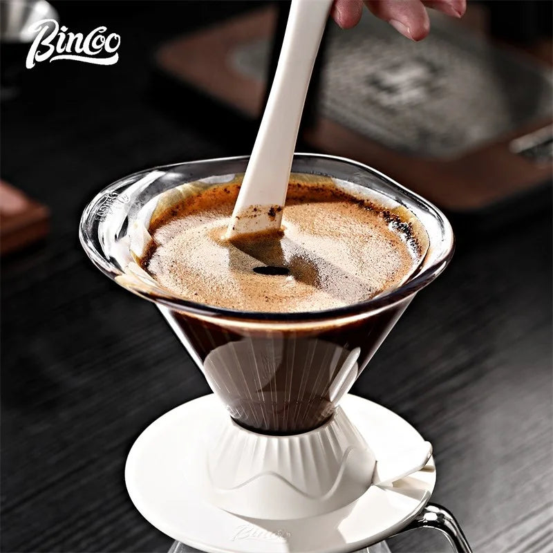 Bincoo Smart Pour Over Coffee Set – Glass Filter Cup & Stirrer Pour Over Coffee Set Qst