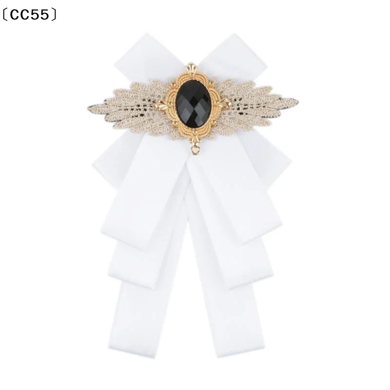Solid Vintage Bow Tie Detachable Collar Shirt Accessory Bow Tie Collar Qst