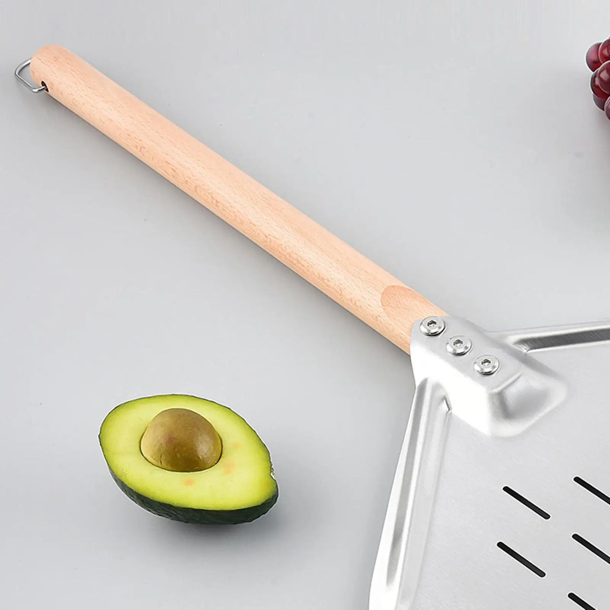 Perforated Stainless Steel Pizza Peel Paddle – 12 Inch Pizza Peel Paddle Qme