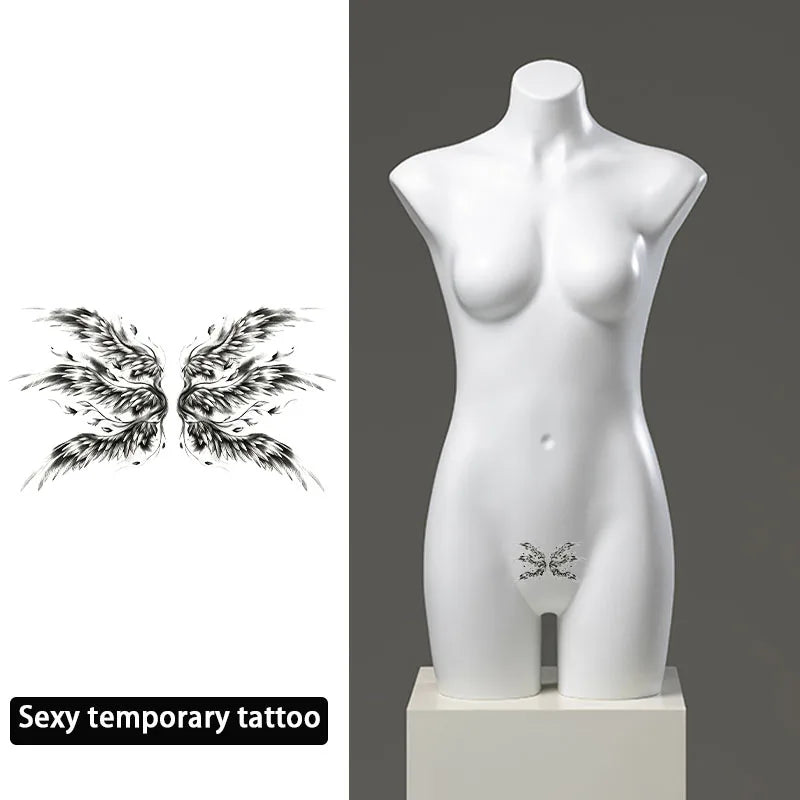 Succubus Lower Belly Temporary Tattoo Sticker – Waterproof Temporary Tattoo Sticker Qme