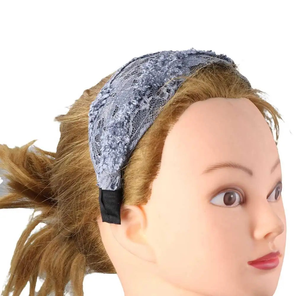 Retro Lace Wide Headband – Stylish Face Wash Hair Hoop Lace Hair Headband Qme