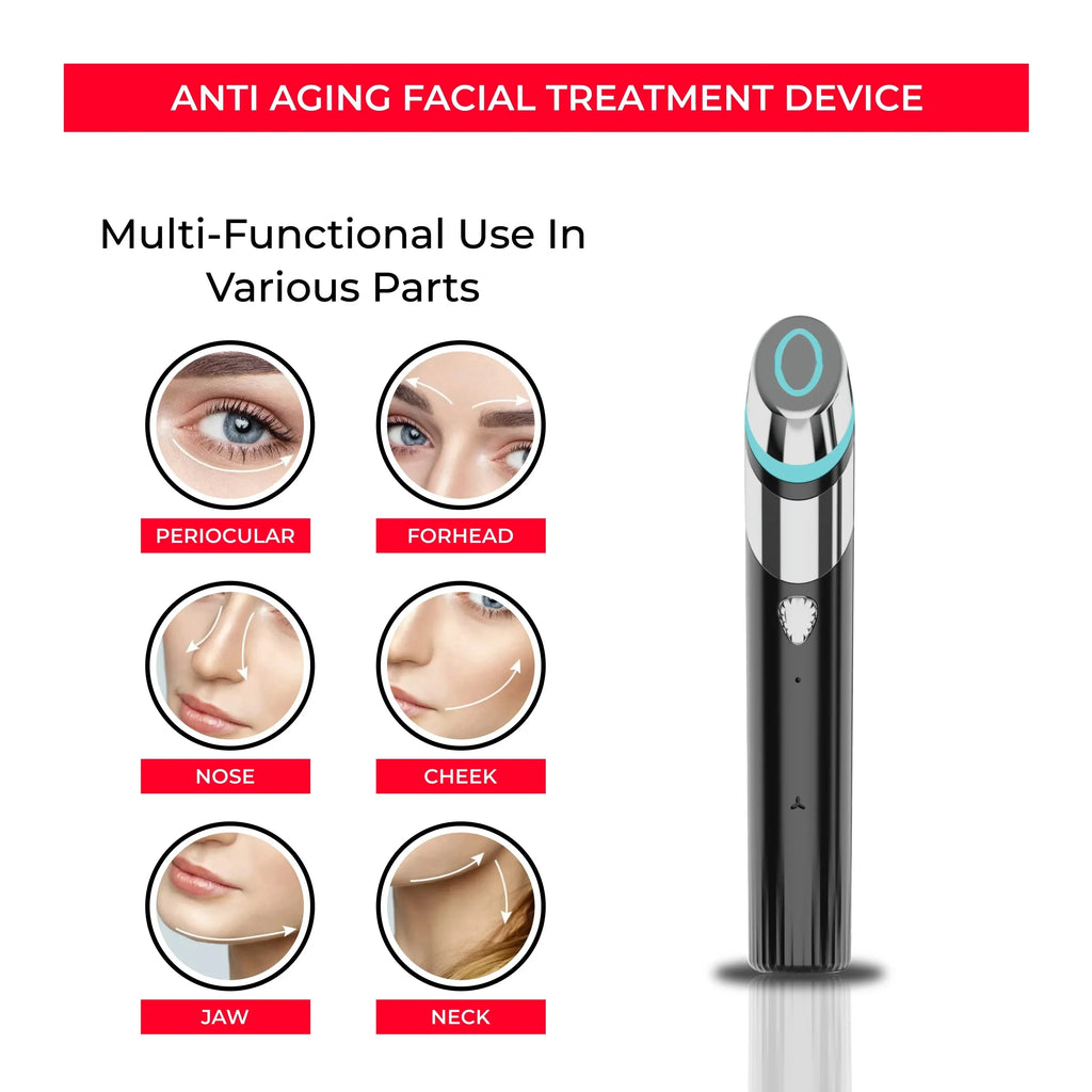 Microcurrent Facial Beauty Wand – LED & Warmth Skin Device Facial Beauty Device Qst