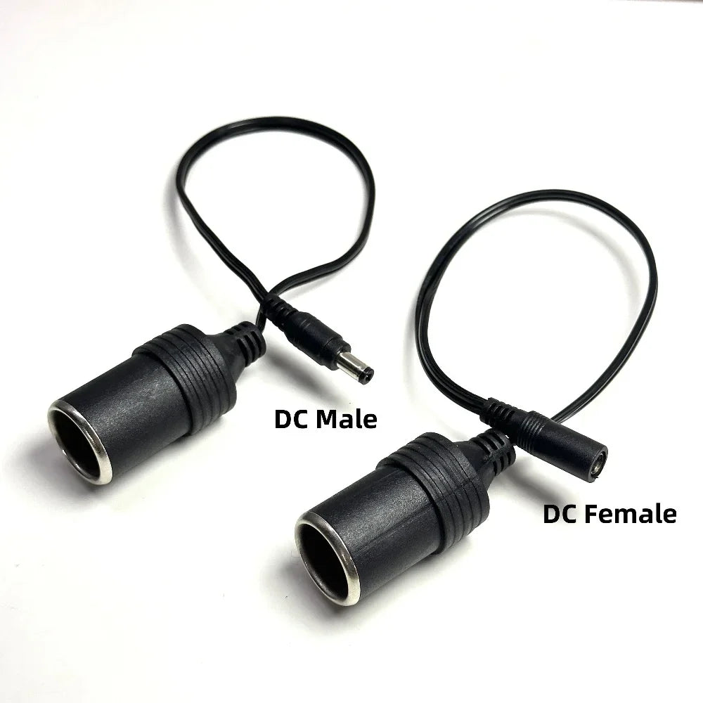 12V 24V Car Cigarette Lighter DC Male Female Plug Power Cable DC Power Cable Qme
