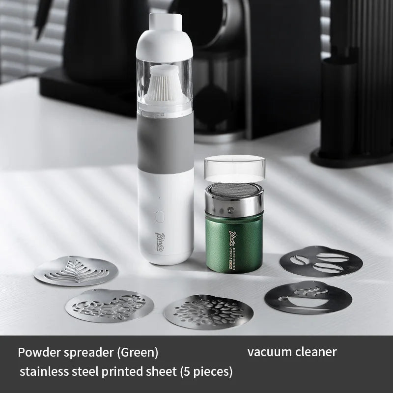 Bincoo Stainless Steel Coffee Powder Shaker & Cocoa Sifter Set Coffee Powder Shaker Qst green 7pcs set